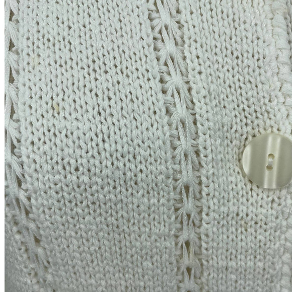 Vintage White Cardigan with Pearl Buttons - Picture 4 of 7